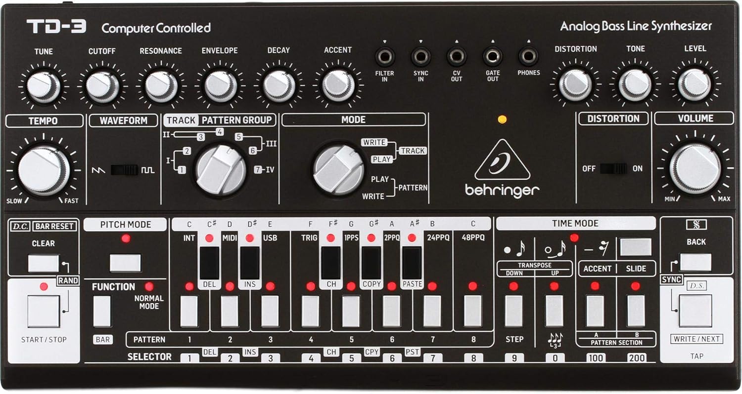 Behringer TD-3-BK Analog Bass Line Synthesizer - Black