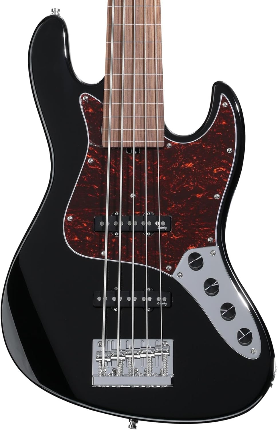 Sadowsky 5-string Fretless Electric Bass - MetroExpress Vintage JJ Bass, Black High Polish
