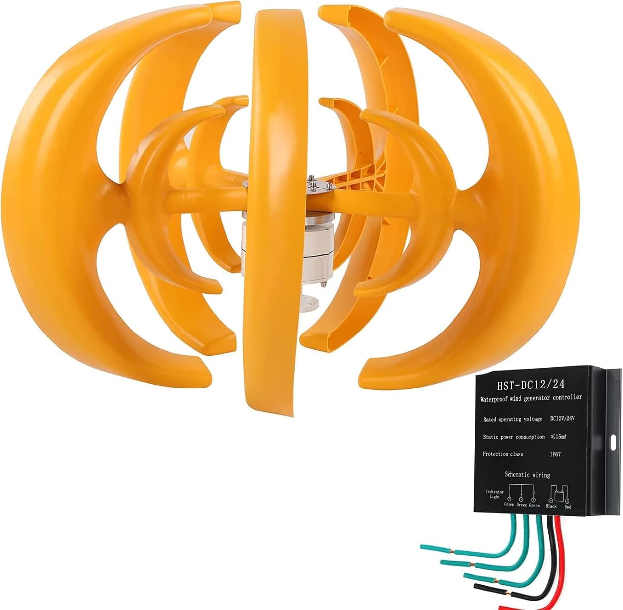 Low Start-Up Speed 12000W Wind Turbine Generator 5 Blades Lantern Vertical Axis Permanent Magnet Wind Turbine Generator