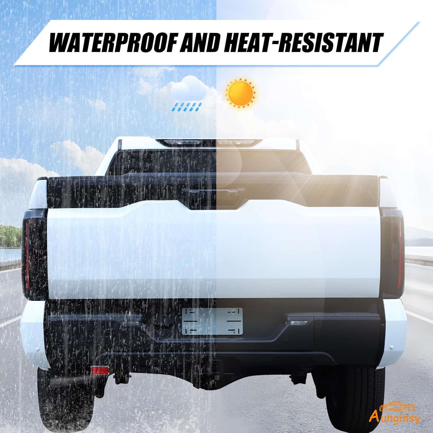 Aunginsy Tail Light Lamp Cover Compatible with Toyota Tundra 2022-2026, Rear Taillight Lamp Cover Shell Shade Smoked Black Frame Bezels Trim Cover Rear Headlight Protection Cover Exterior Accessories