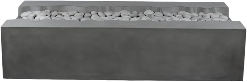 Arroyo Outdoor Fire Pit with Timer (Charcoal Gray, Natural Gas)