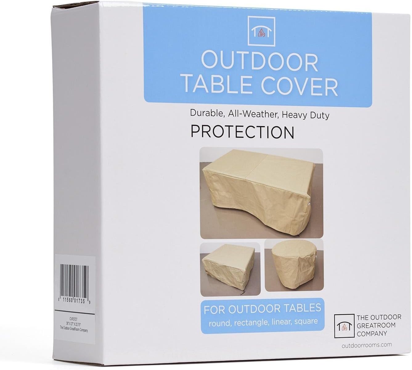 The Outdoor GreatRoom Company Tan Linear Cover for Uptown Fire Pit Table