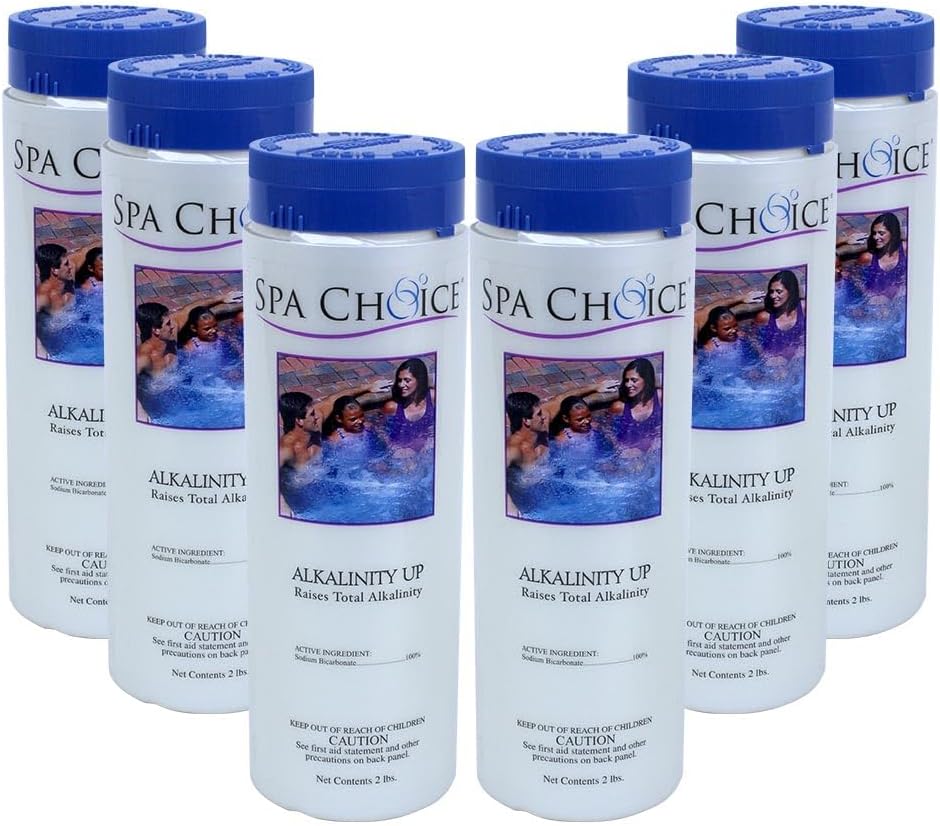 SpaChoice 2-Pounds 6-Pack Premium Alkalinity Up, Alkalinity Increaser for Hot Tub, 100% Sodium Bicarbonate, Made in USA