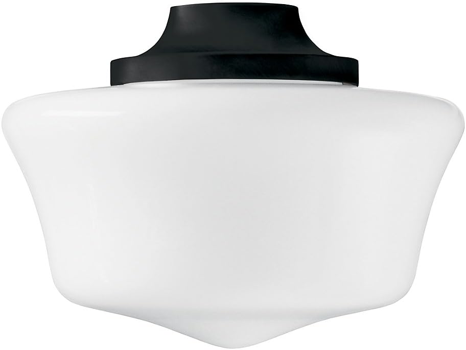 Hunter Ceiling Fan Light Kit - Original Damp Rated Traditional Globe, Black Finish, Replacement Light Fixture for Bedroom, Bathroom, Kitchen, or Covered Outdoor Areas - 99165