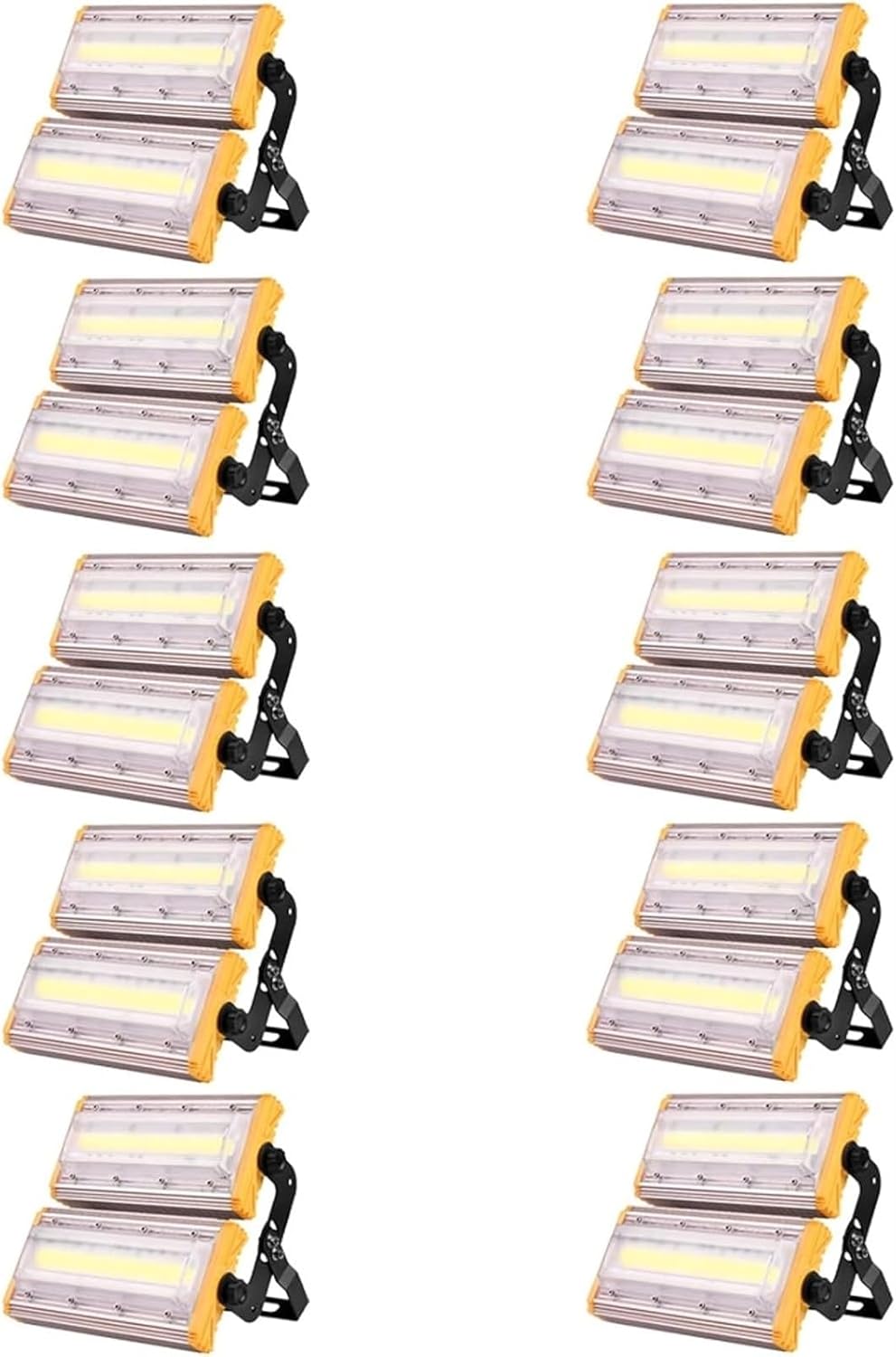 100W LED Floodlights IP65 Waterproof Outdoor Security Lamp, 10000Lm Super Bright 6000K-6500K Daylight White Outdoor Flood Light Wall Lamp for Yard Garage (Color : 10 Pac