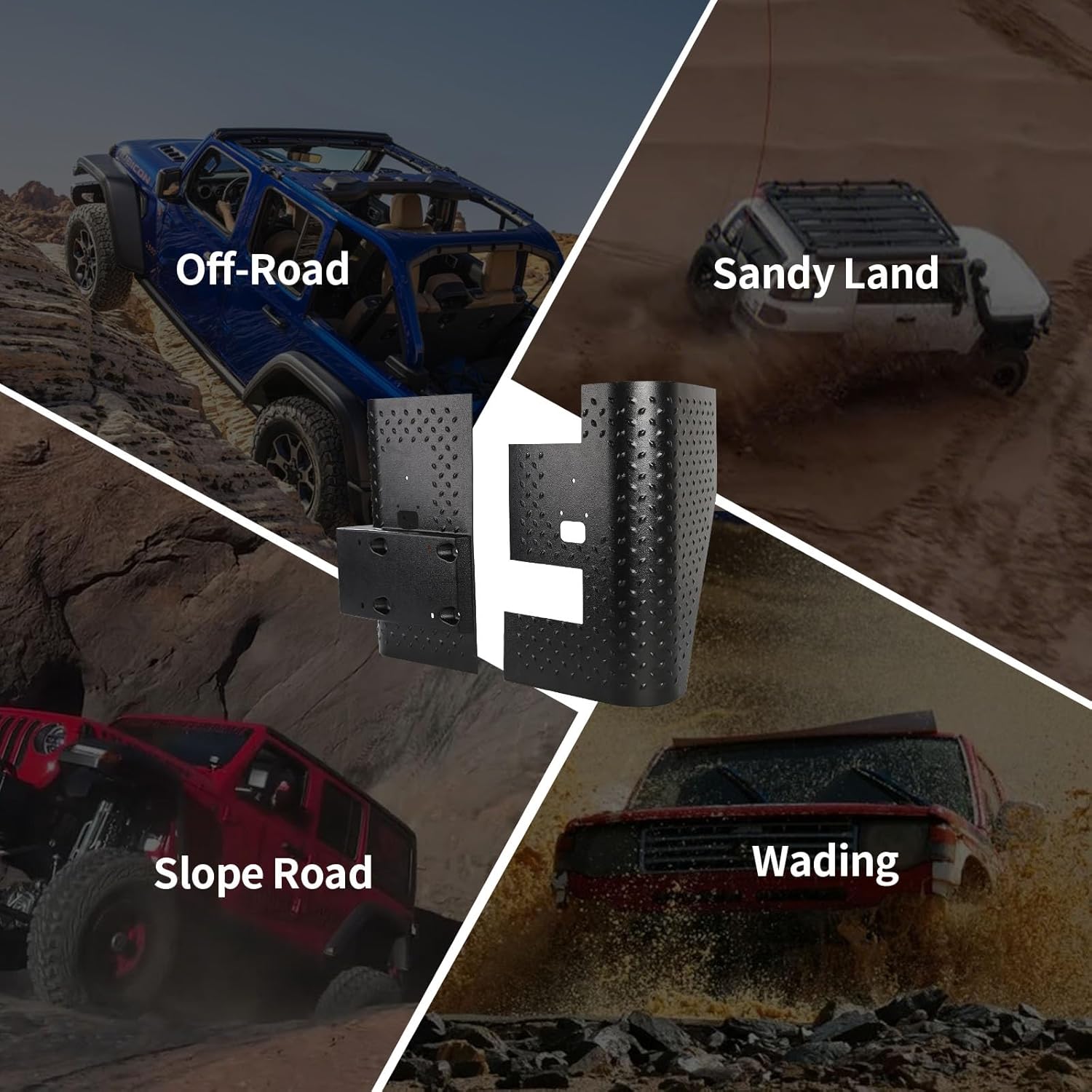 RT-TCZ for Jeep TJ Body Armor Rear Corner Guards Quarter Panel for Jeep Wrangler TJ 1997-2006 Black Exterior Accessories 2pcs