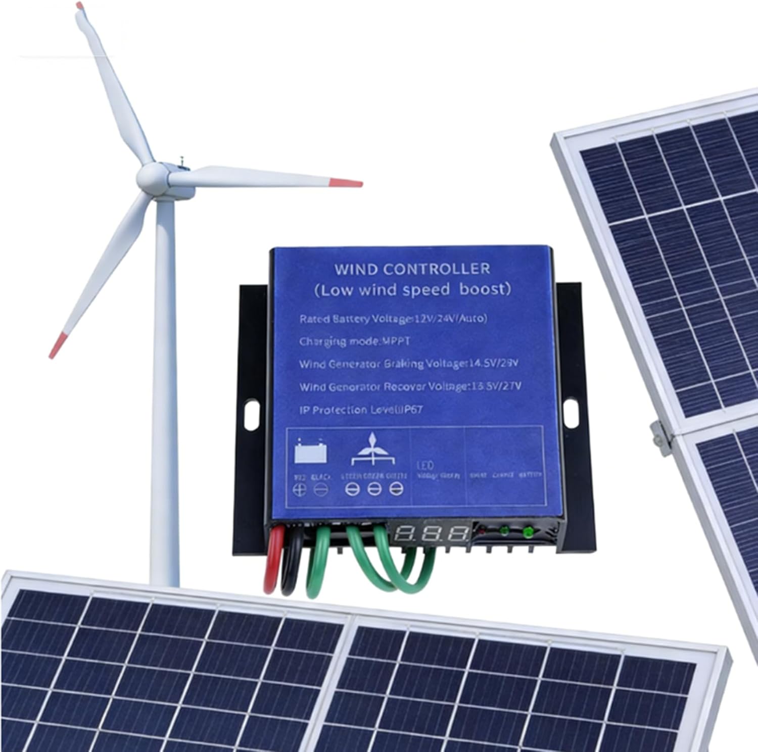 12/24V/48V/220V 3500W MPPT Wind Turbine Generator Controller with Overcharge Protection for Ship Berthing, Off Grid Residential Buildings