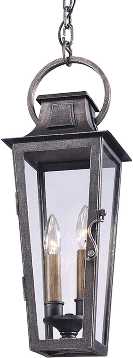 46307-AP Bancroft 2 Light 7 inch Aged Pewter Outdoor Pendant