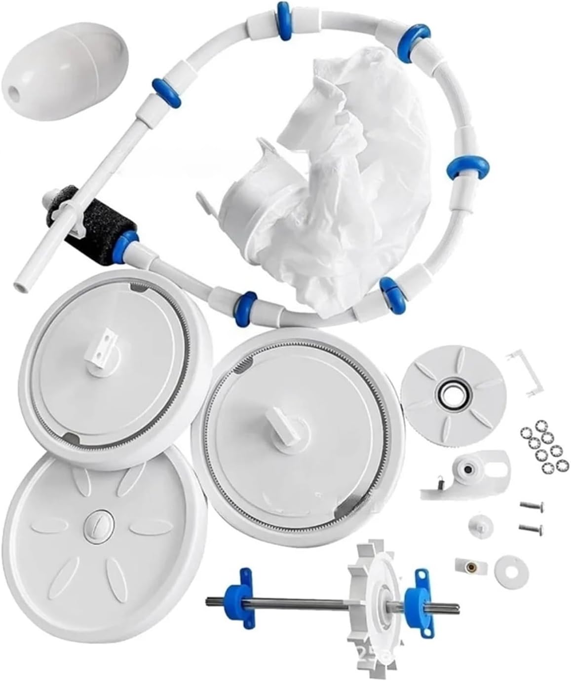 A61I Pool Cleaner Tune Up Rebuild Kit ， Compatible with Polaris 180 280 - Includes Wheels, Tires, Shaft, Bearings, Debris Bag & Hose | Replacement Parts for Pool Cleaner Maintenance