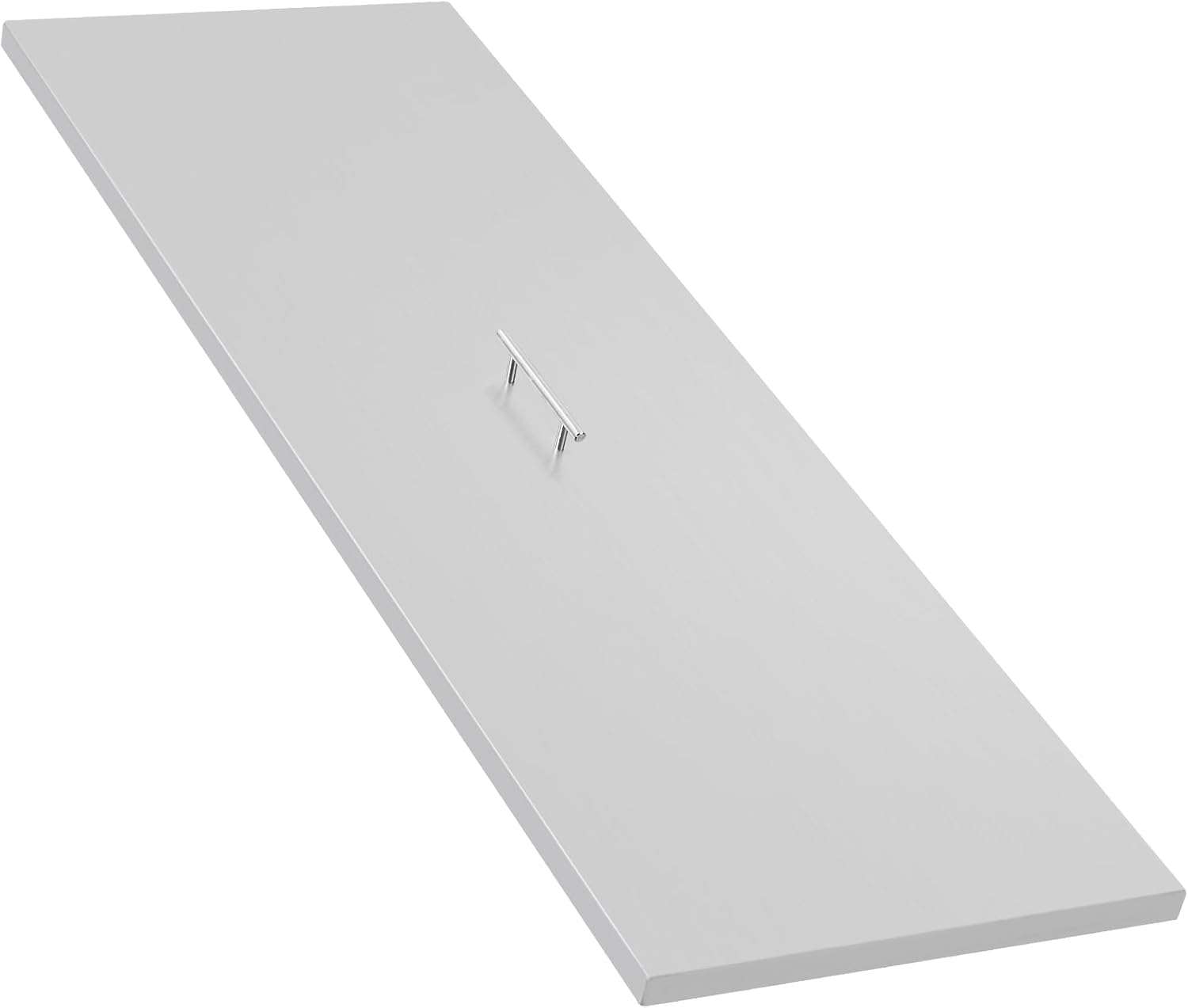 GarveeLife Stainless Steel Fire Pit Cover – 51 x 17 Inch Rectangular Metal Fire Pit Cover, Fits 48 x 14 Inch Fire Pit Fire Pit, Carrying Handle, Heat Resistant Fire Pit Burner Cover for Outdoor Patio