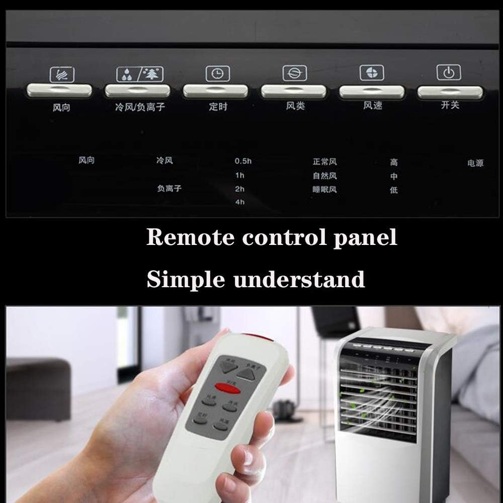 Cooling Fan Evaporative Cooler, Portable Bladeless Air Cooler, Electric Fan & Humidifier with Remote Control, 3 Modes 3 Speeds Air Conditioner for Indoor Home Office Dorms Oscillation Function