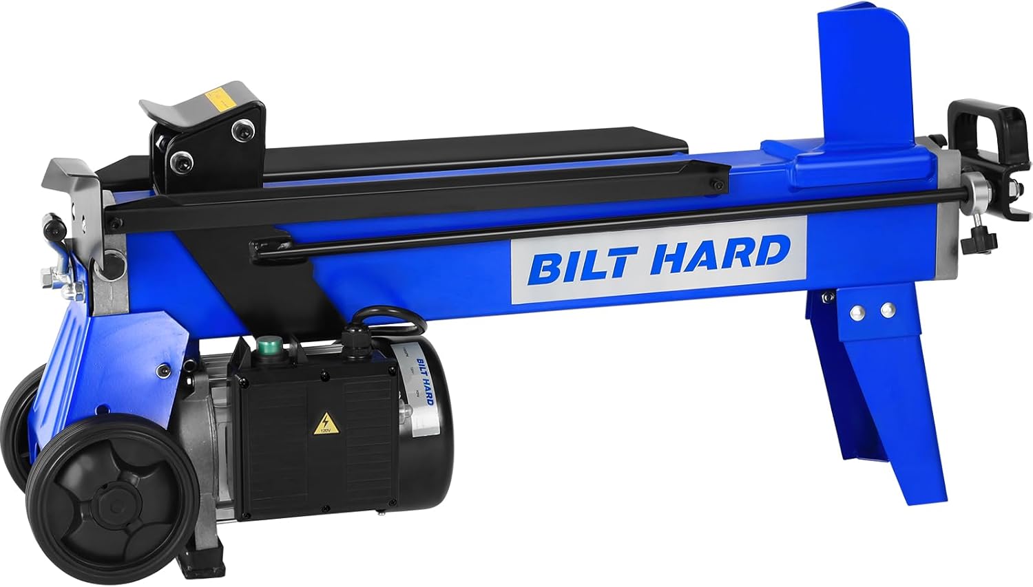BILT HARD 6.5 Ton Portable Log Splitter Electric Powered, with 15 Amp Motor, Hydraulic Ram, Horizontal Wood Splitter Electric for Firewood Splitting
