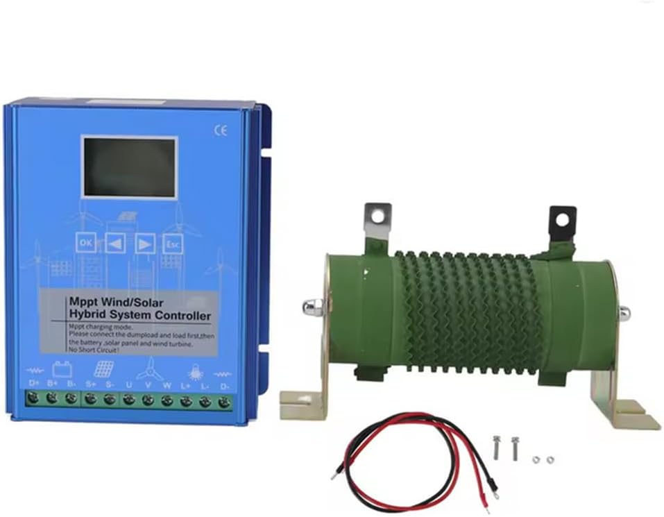 12v,HYZHANHONG 12V/24V/48V MPPT Hybrid Boost Controller Wind Solar Hybrid Charge Controller 1000W, for Wind Turbine Generator Charger Battery