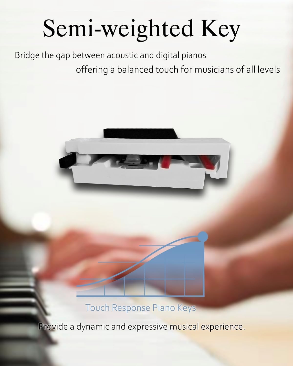 Longeye Piano Keyboard 88 Keys Wooden Electric Piano Semi Weighted Digital Piano Includes Piano Stand, Music Stand, Keyboard Bench, Headphones, MOLD2 Deep Brown