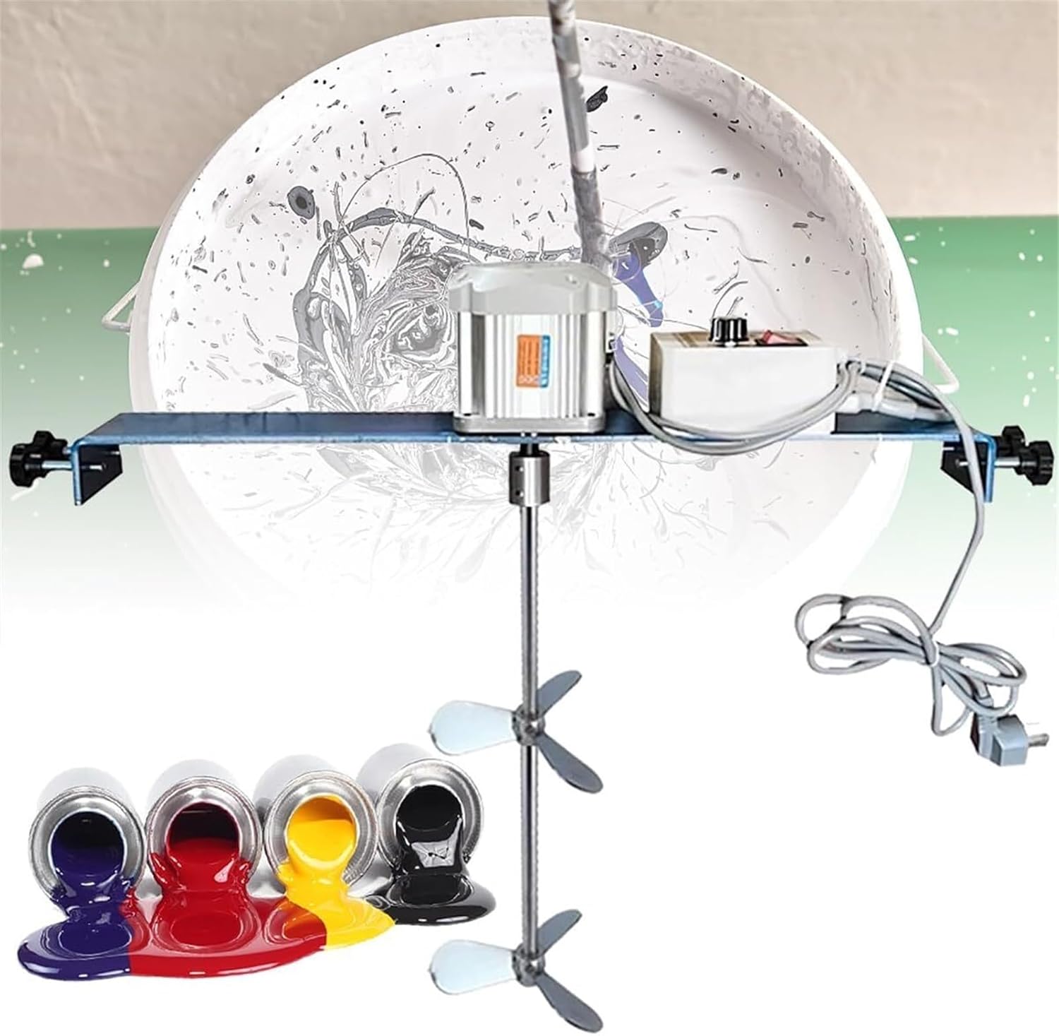 Ink Coating Mixing Tool, Electric Tank Barrel Paint Stirring Machine, Adjustable Speed, Low Noise, for Paint Coating Materials Viscous Liquid