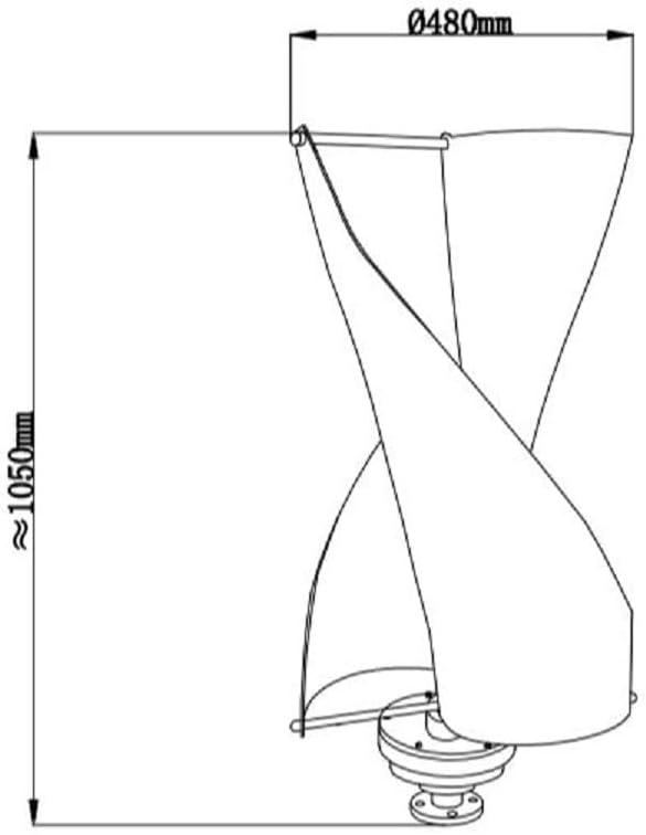 Wind Turbine Generator Kit, 12V/24V 400W Vertical Helix Wind Power Turbine Generator Kit for Household Hybrid Solar Wind System for Hybrid Solar Wind System(12V)