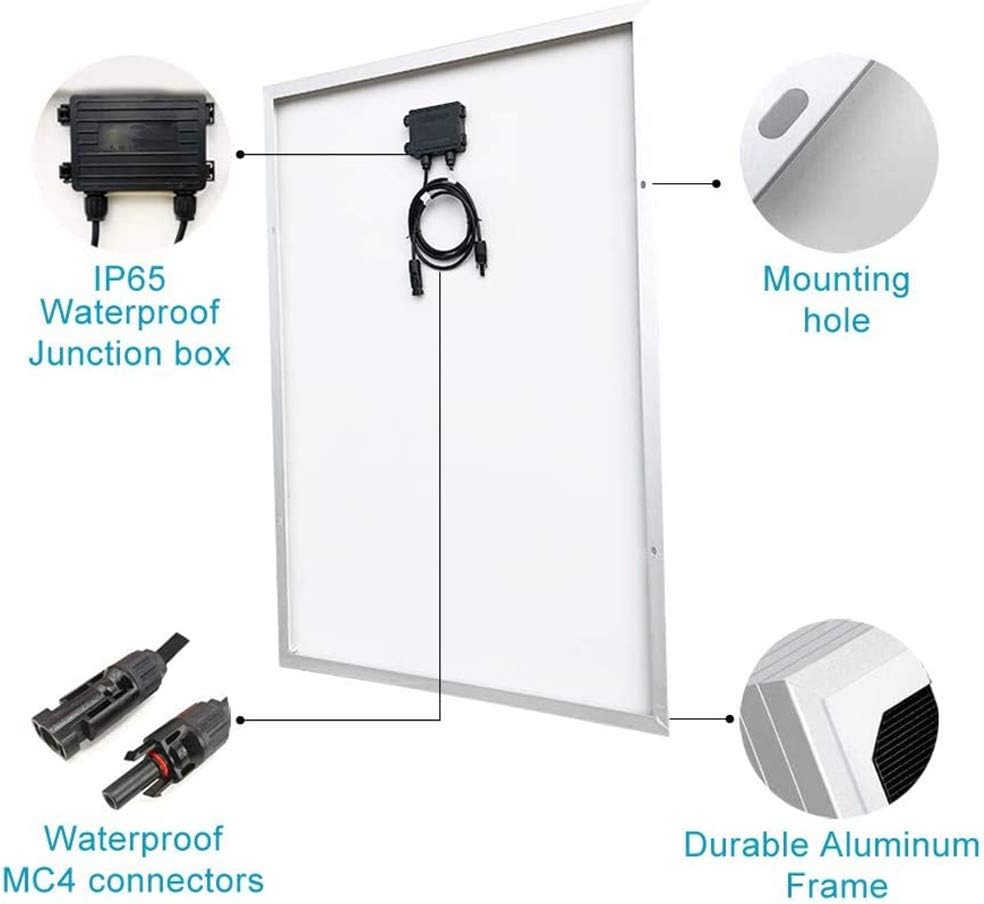 760W Solar & Wind Hybrid Power Kit: 3 x 120W Solar Panel+400W Wind Turbine for Homes Boat Trailer Roofs Off Grid System