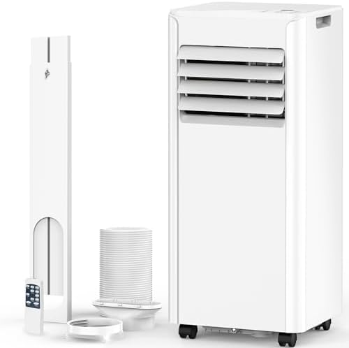Portable Air Conditioners 8000 BTUs, Portable AC unit Cools Up to 350 sq.ft,3-in-1 Free Standing Cooling AC Unit with Fan & Dehumidifier, Portable AC with Remote Control,24H Timer