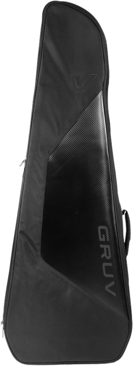 Gruv Gear GigBlade 3 Hybrid Side Carry Electric Guitar Travel Bag with Padded Interior, Large Zippered Pockets, Water Repellent Fabric & Removable Neck Brace - Gig Bag with Global Recovery Tag - Black