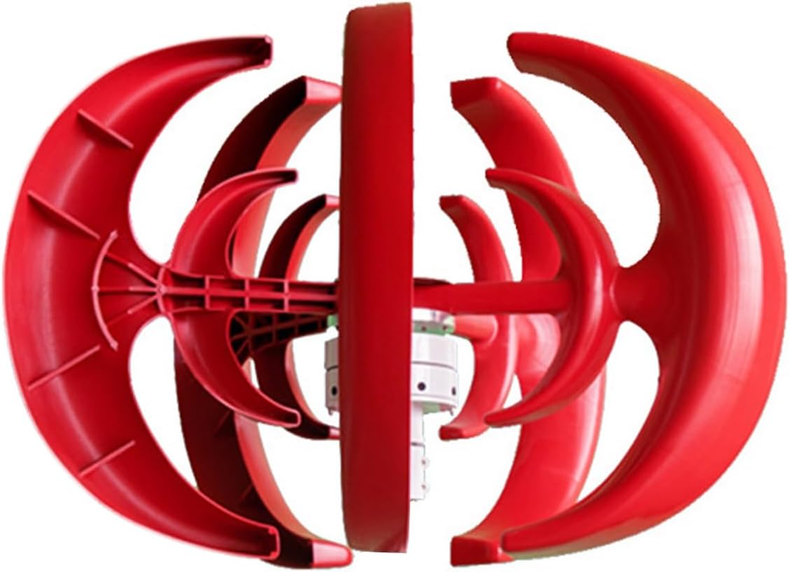 Home Wind Turbine Generator, Small Vertical Shaft 24v Wind Turbine Generator, 5 Nylon Fiber Blades, Magnetically Suspended Generator, for Anywhere Electricity is Needed(200w)