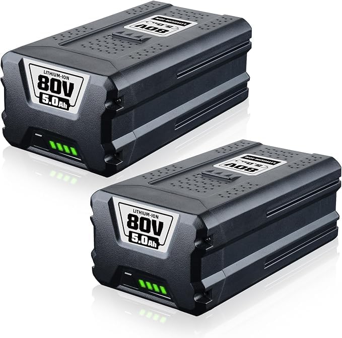 FERRYBOAT 2 Packs 80V 5.0Ah GBA80200 Replacement for Greenworks 80V Battery GBA80200 GBA80250 GBA80400 GBA80500 Compatible with Greenworks 80V Max Series Cordless Power Tools