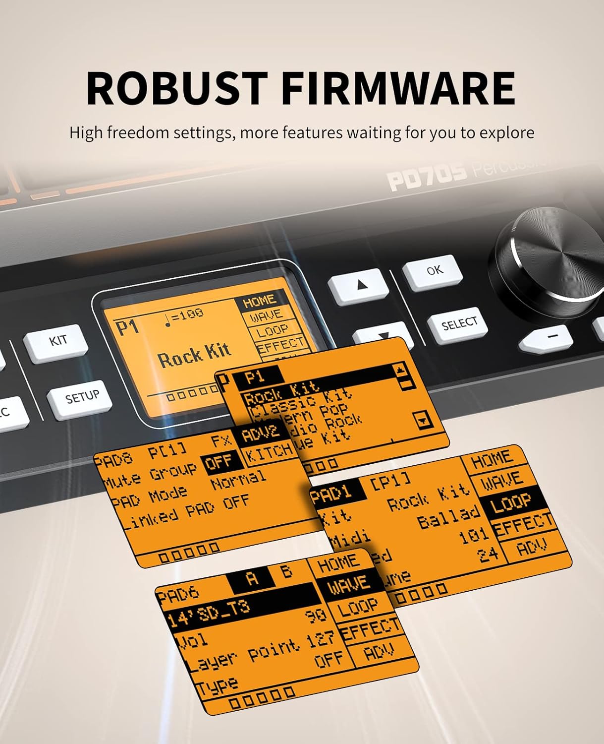 LEKATO Percussion Sample Pad, Electric Drum Pad with 9 Velocity-Sensitive Drum Pad, 592+ Sounds, Electronic Drum Set Pad Multipad with MIDI out, USB MIDI, AUX, Looper, Metronome, Trigger inputs