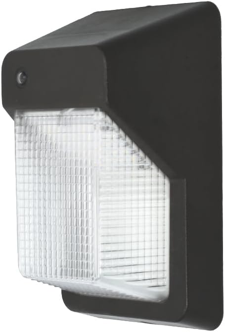 KASTLITE 15W LED Outdoor Commercial High Output Refractor Wall Pack Light with Photocell Sensor, 1500 Lumens 4000K Dusk to Dawn Wallpack Fixture | Porch Garage Parking Lot Warehouse Lighting, Bronze