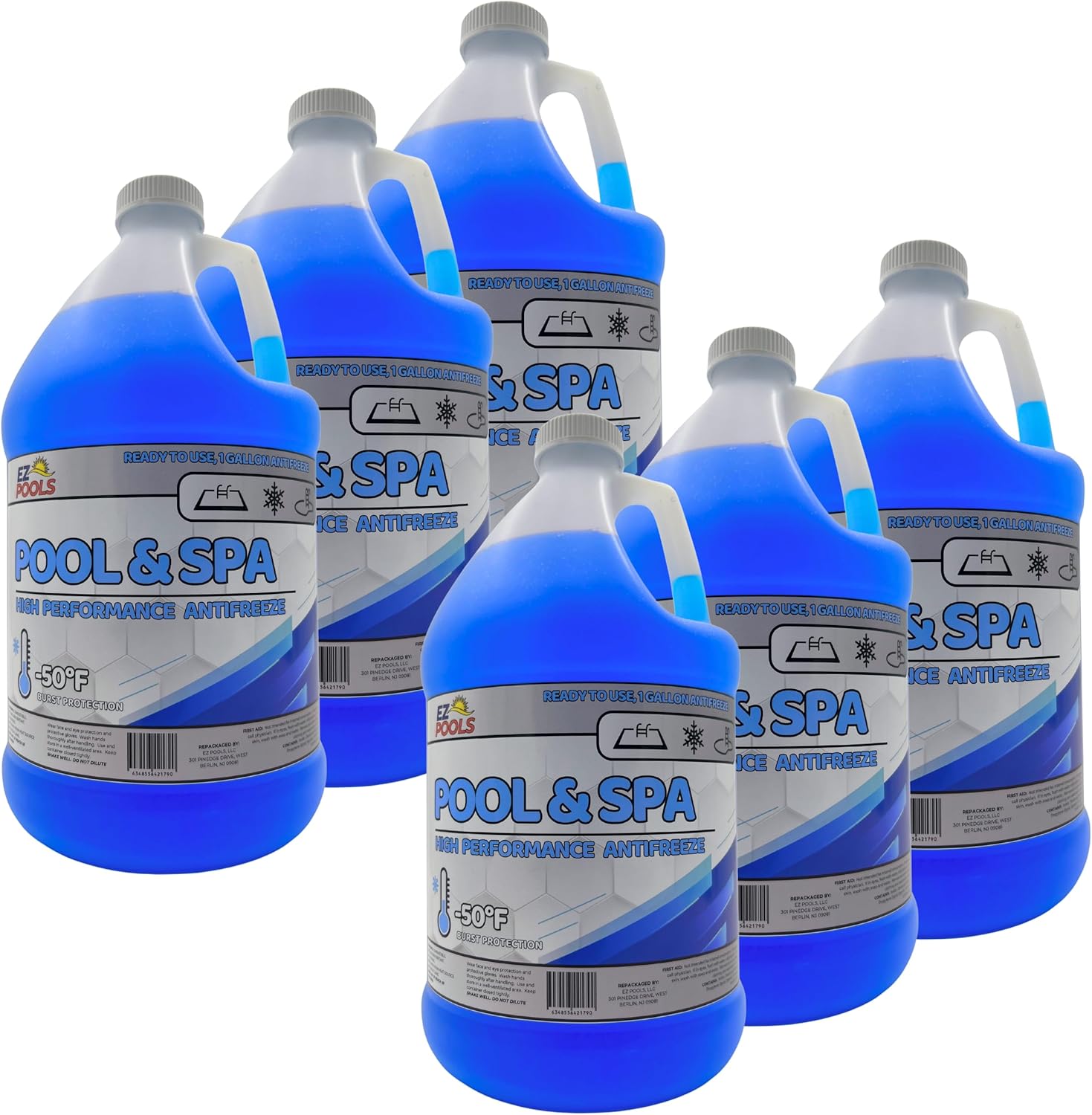 Antifreeze for Pool & Spa – 6 Gallon Non-Toxic Winterizing Formula with Step-by-Step Guide