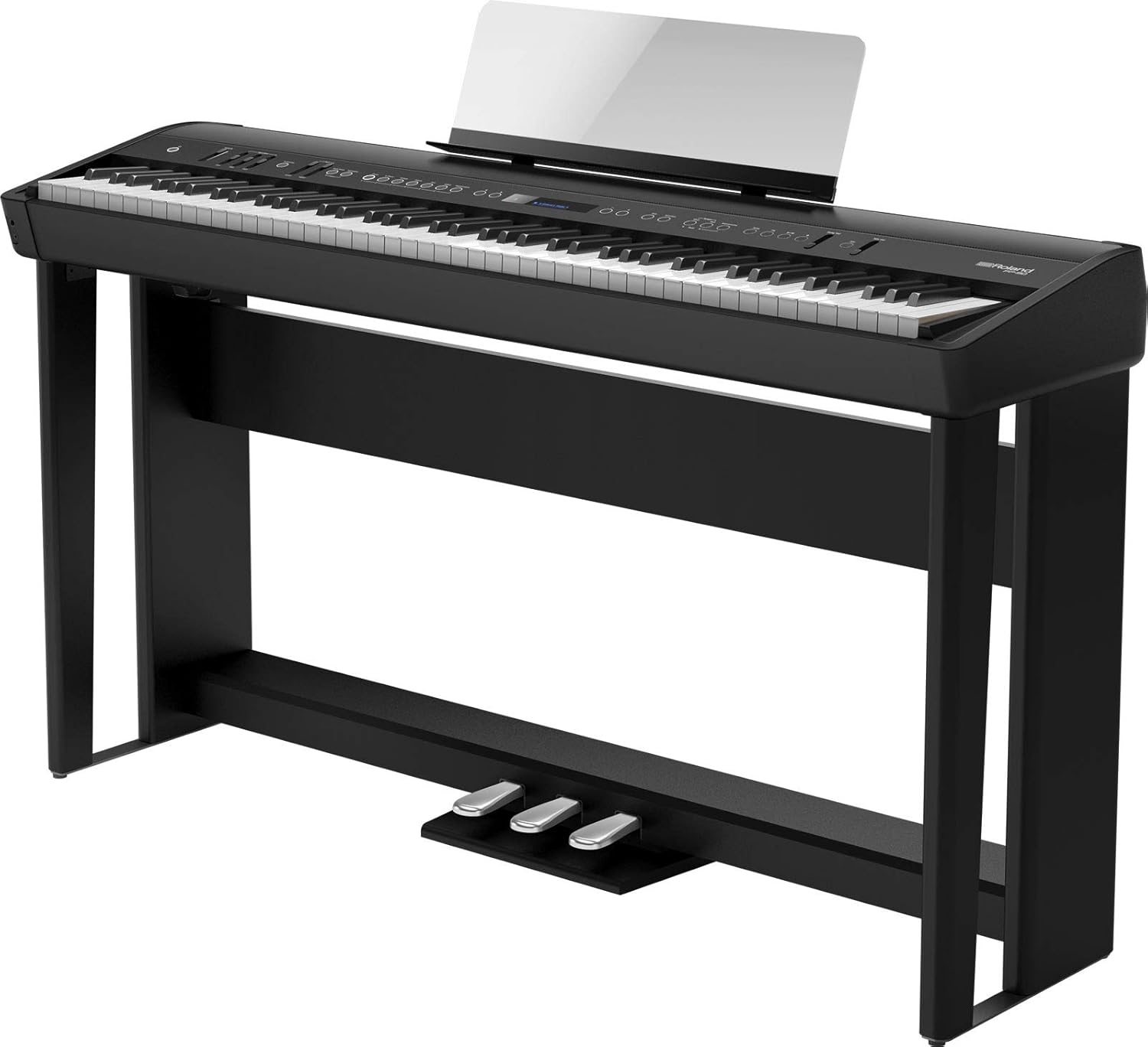 Roland FP-90 88-key Premium Portable Digital Piano with Bluetooth MIDI/Audio, Hammer-Action Keyboard with Hybrid Wood Keys and Multi-channel Speaker System