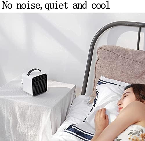 Portable Air Conditioner Fan, Mini Cooler with Large Capacity Water Tank and Fast Cooling Fan USB for Home, Office (Color : Blue)