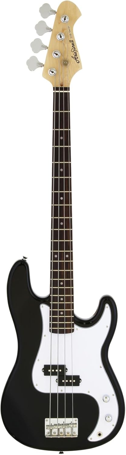 Aria STB-PB Electric Bass Guitar in Black