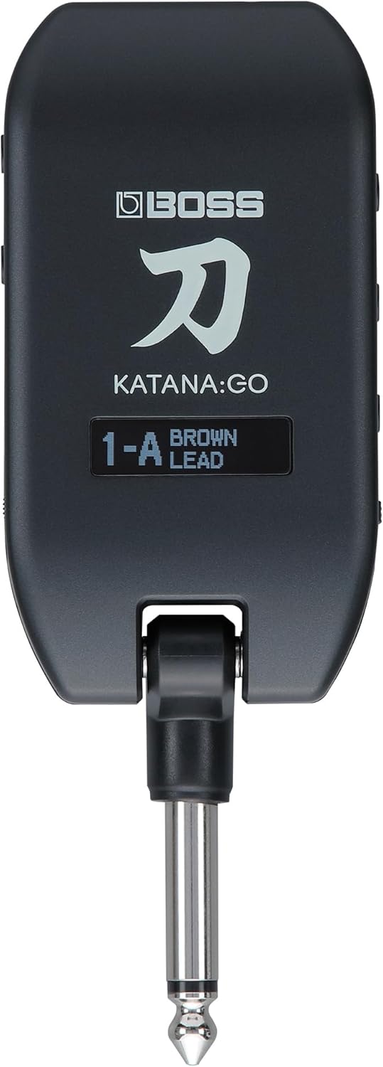 Boss Katana:GO Personal Headphone Guitar Amplifier Bundle with Case, Picks, and Austin Bazaar Polishing Cloth