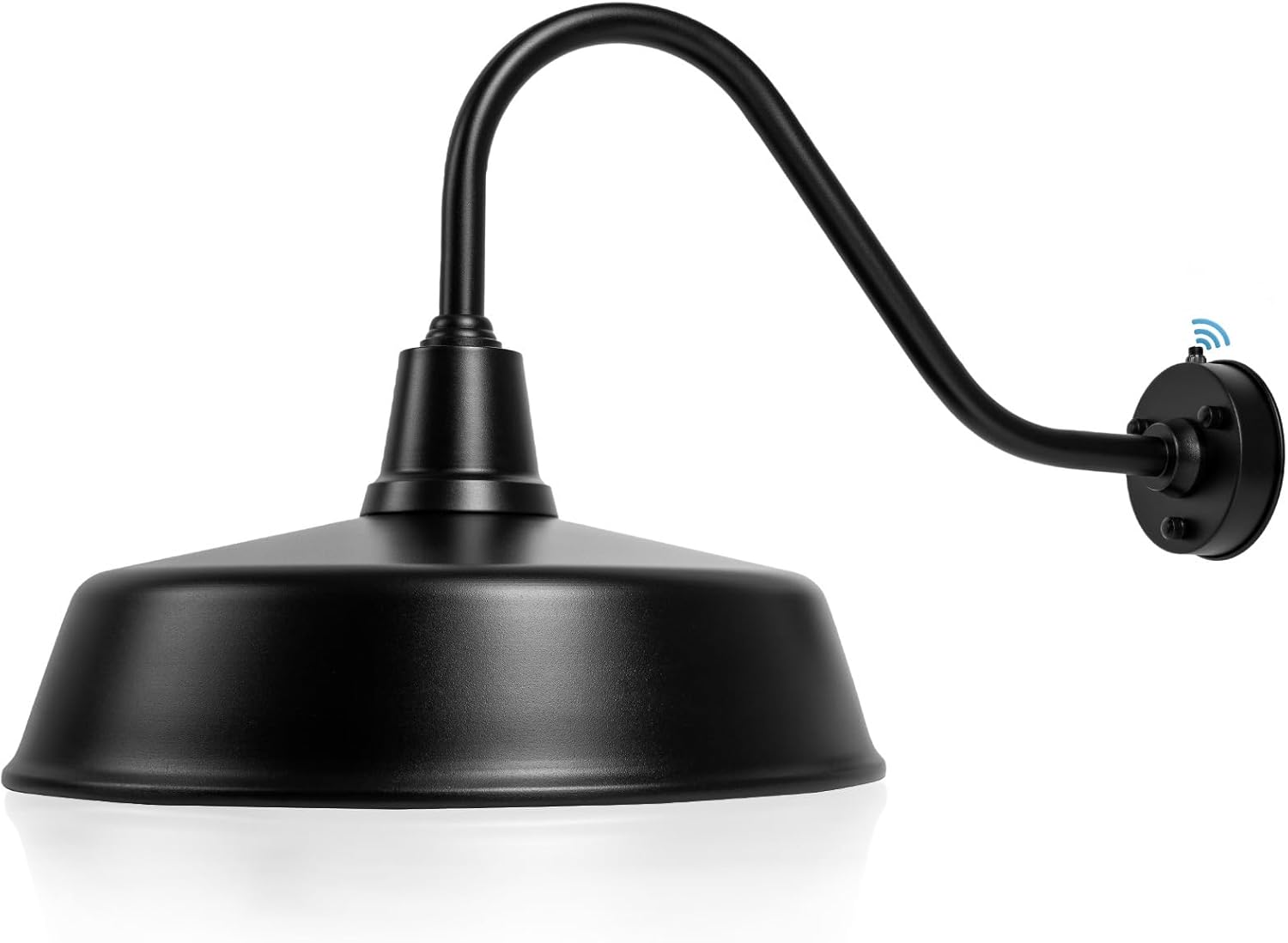 24 inch Barn Lights Outdoor Gooseneck Lighting, Dusk to Dawn Black Exterior Barn Lights, Farmhouse Wall Lighting Fixtures with Sensor for Porch Garage (1, 24