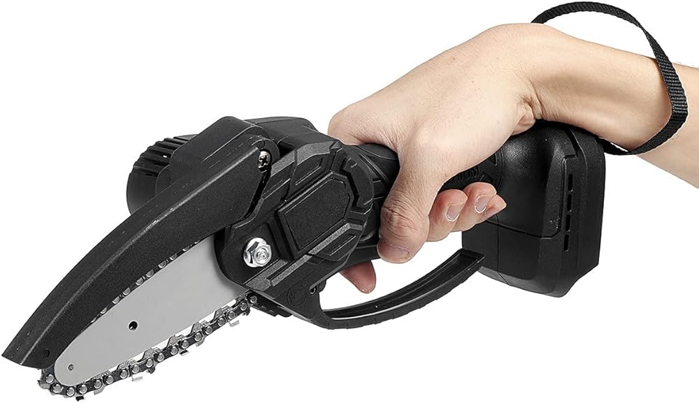 4 Inch Cordless Electric Saw Chainsaw Brushless Motor Variable Speed Wood Cutting Power for 18V Battery