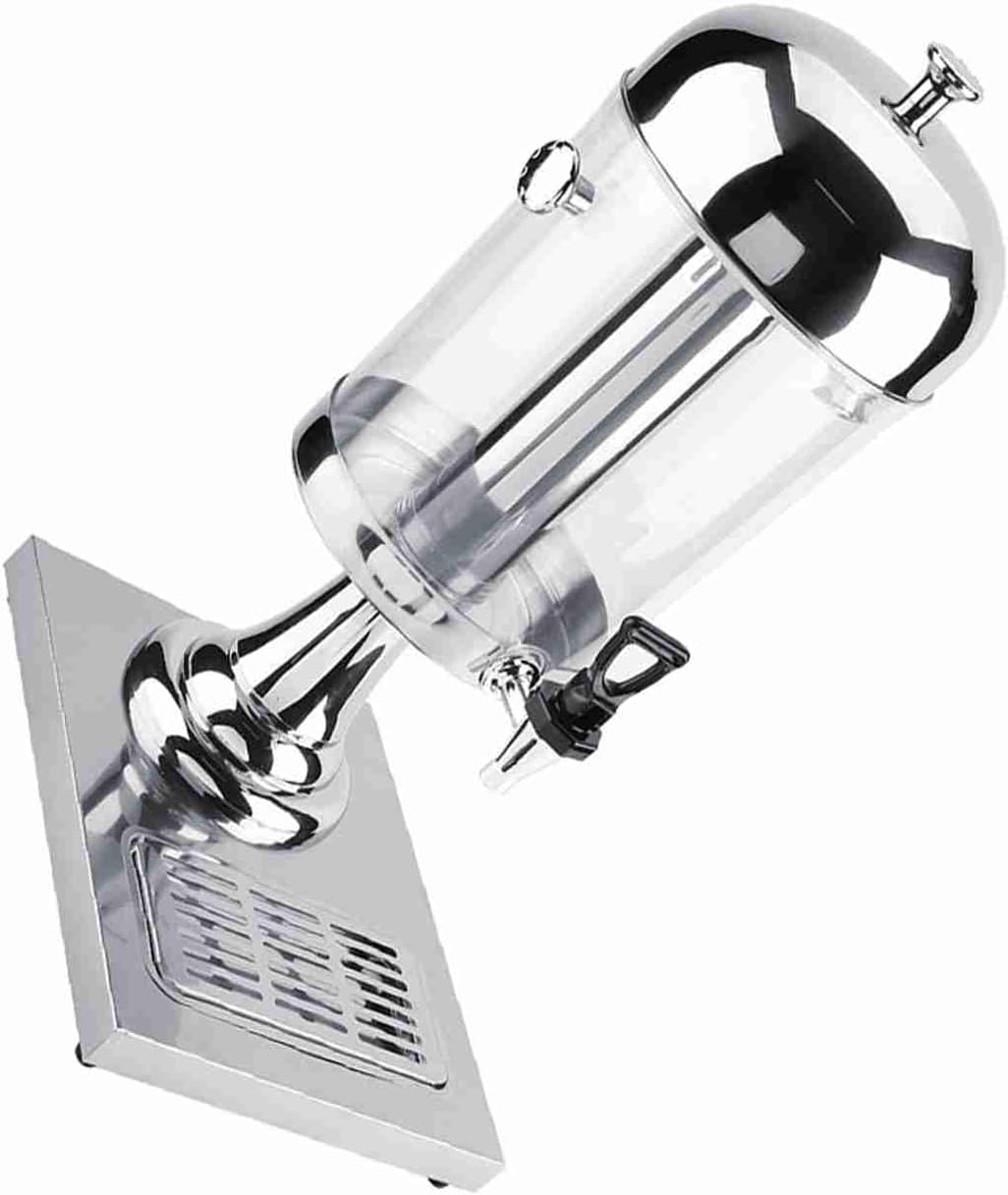 Keenso 8L Stainless Steel Juice Machine Cold Hot Beverage Dispenser for Restaurant Hotel Bar (single head silver)