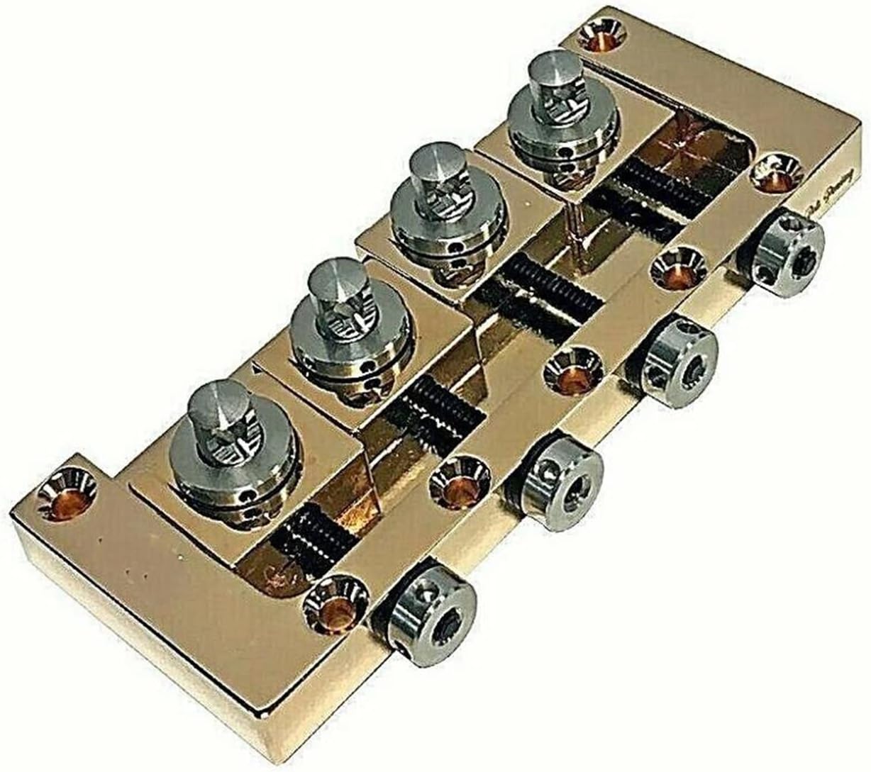 Saddle-Less 4 String Bass Bridge Gold Electric Guitar Bridge