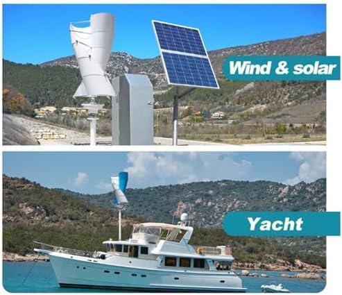 10000W Wind Turbine Generator Kit with MPPT Controller - 12V/24V/48V/220V Vertical Axis Free Energy Windmill, High Efficiency 3 Phase Renewable Energy Solution (220V)