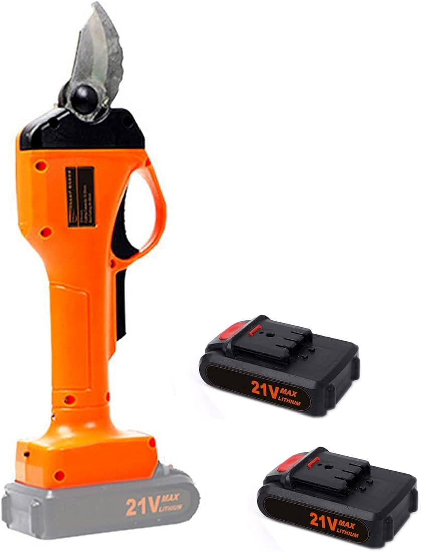 Electric Scissors Pruning Shears Cordless with Backup Rechargeable Lithium Battery, Power Tree Branch Pruner for 25mm/0.9in Cutting Diameter, Nibblers Branch Cutter for Gardening