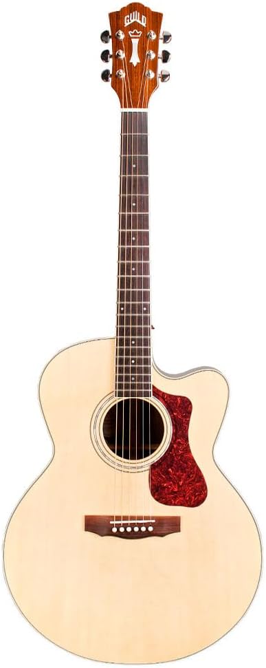 GUILD 6 String F-150CE Acoustic Guitar, Solid Woods Jumbo, Westerly Collection, Right, Natural Gloss (384-3505-721)