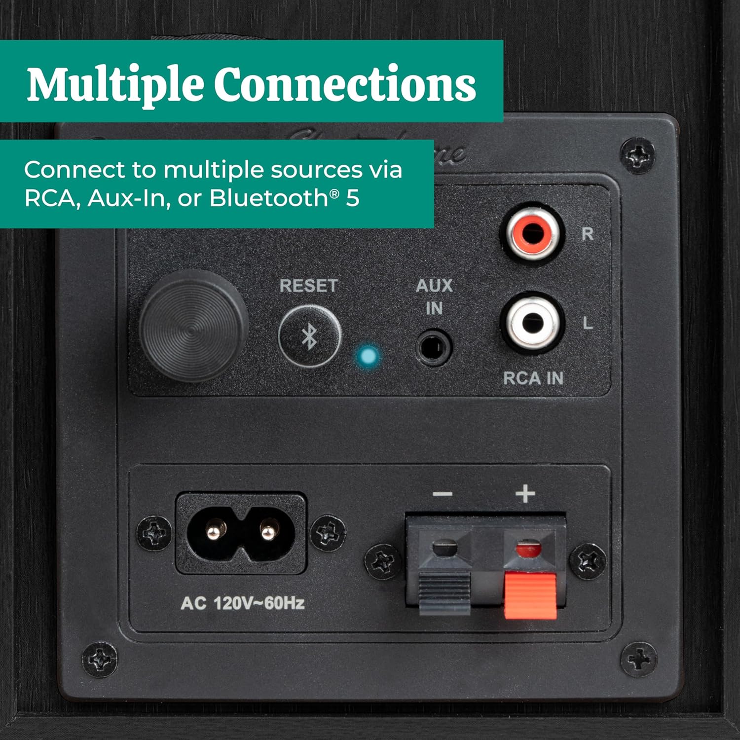 Electrohome Berkeley 2.0 Stereo Powered Bookshelf Speakers with Built-in Amplifier and 3