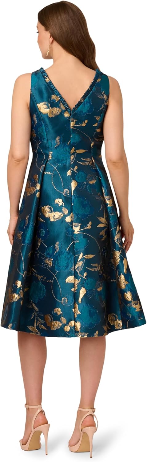 Adrianna Papell Women's Fit and Flare Midi Dress