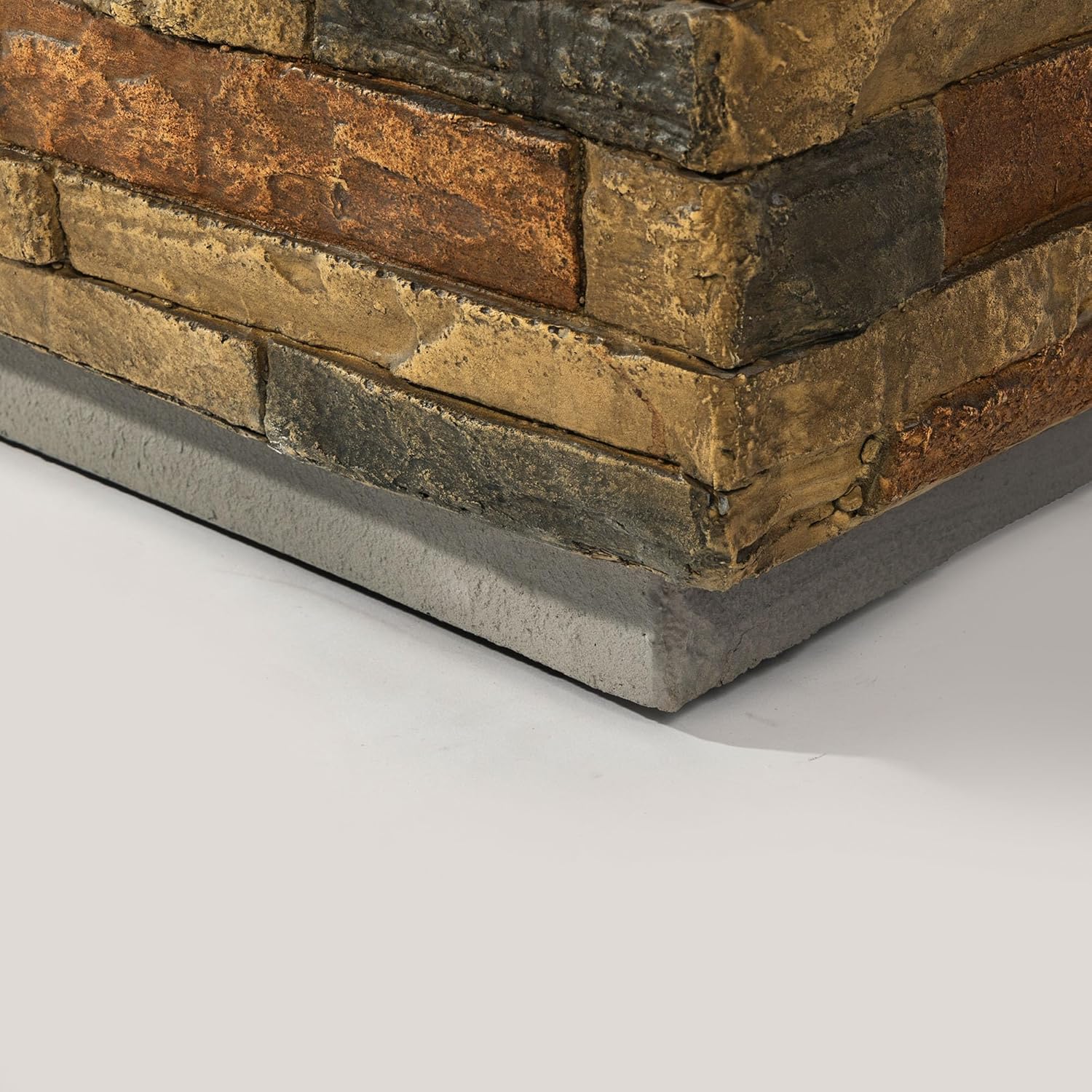 60in Concrete Fire Pit Table with Stone Looks Propane Gas Fire Pit Table