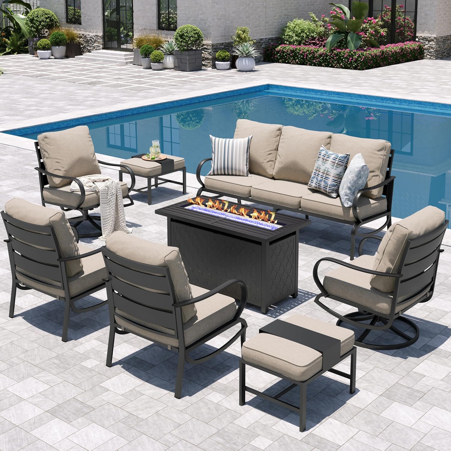 Sophia & William Patio Furniture Sets for 9 with 45