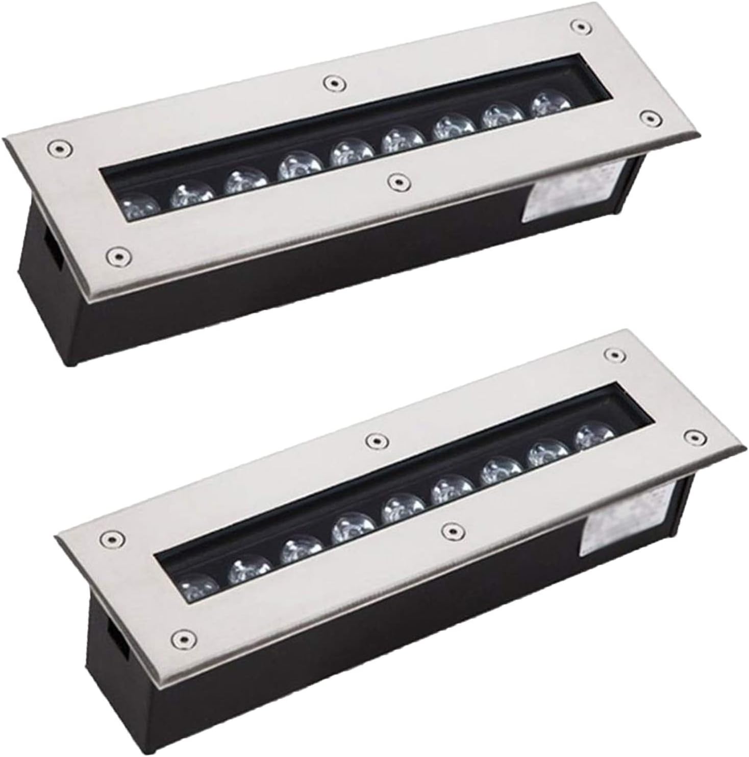 2PCS Outdoor Buried Lights - Ground LED Landscape Lights, IP67 Waterproof Floor Spotlight for Outdoor, 85-265 V Rectangle LED Embedded Buried Lamp, for Outdoor, Terrace, Garden, 36W