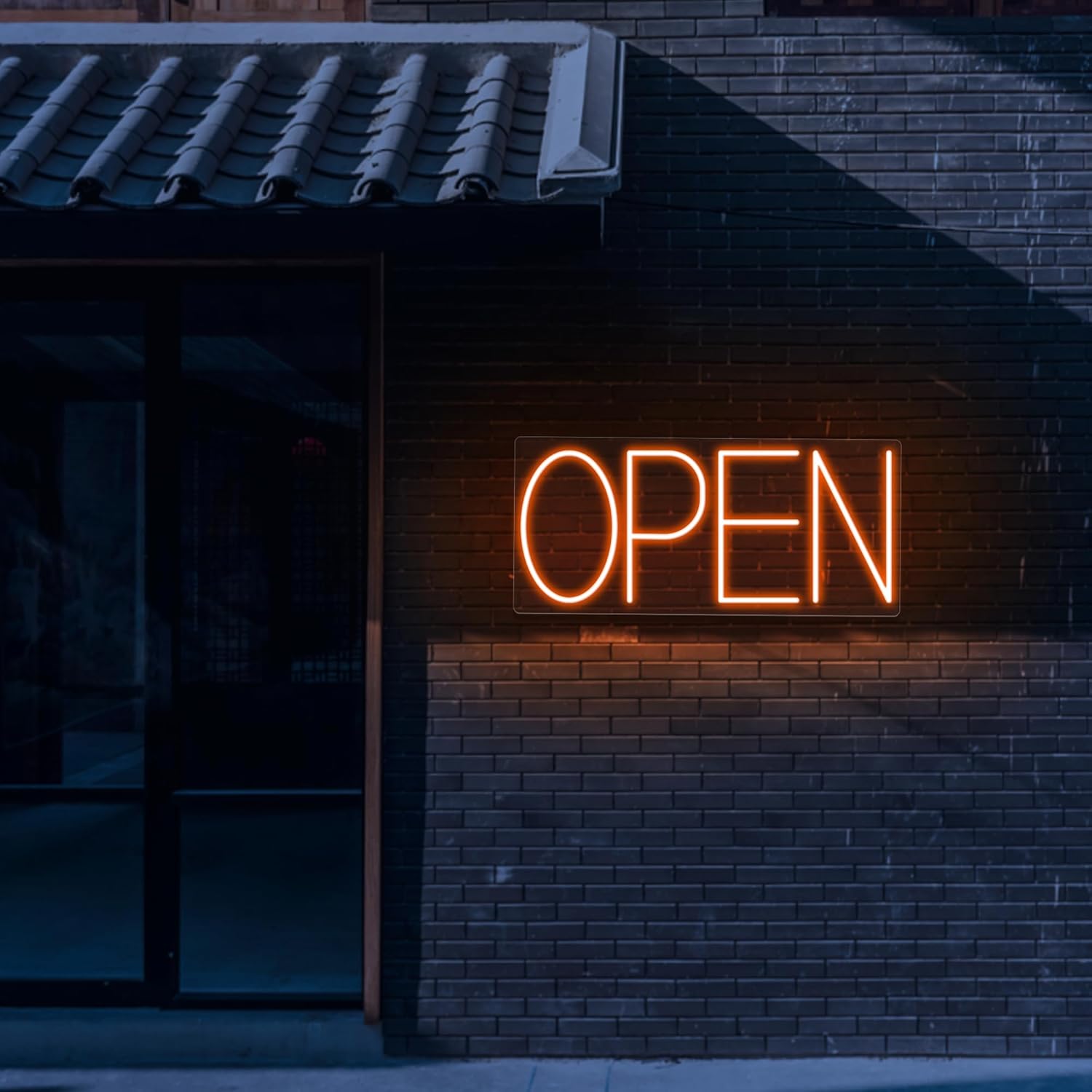 Super Bright Neon Open Sign - Orange, Large 30x13'' (Waterproof for Both Indoor & Outdoor Use)