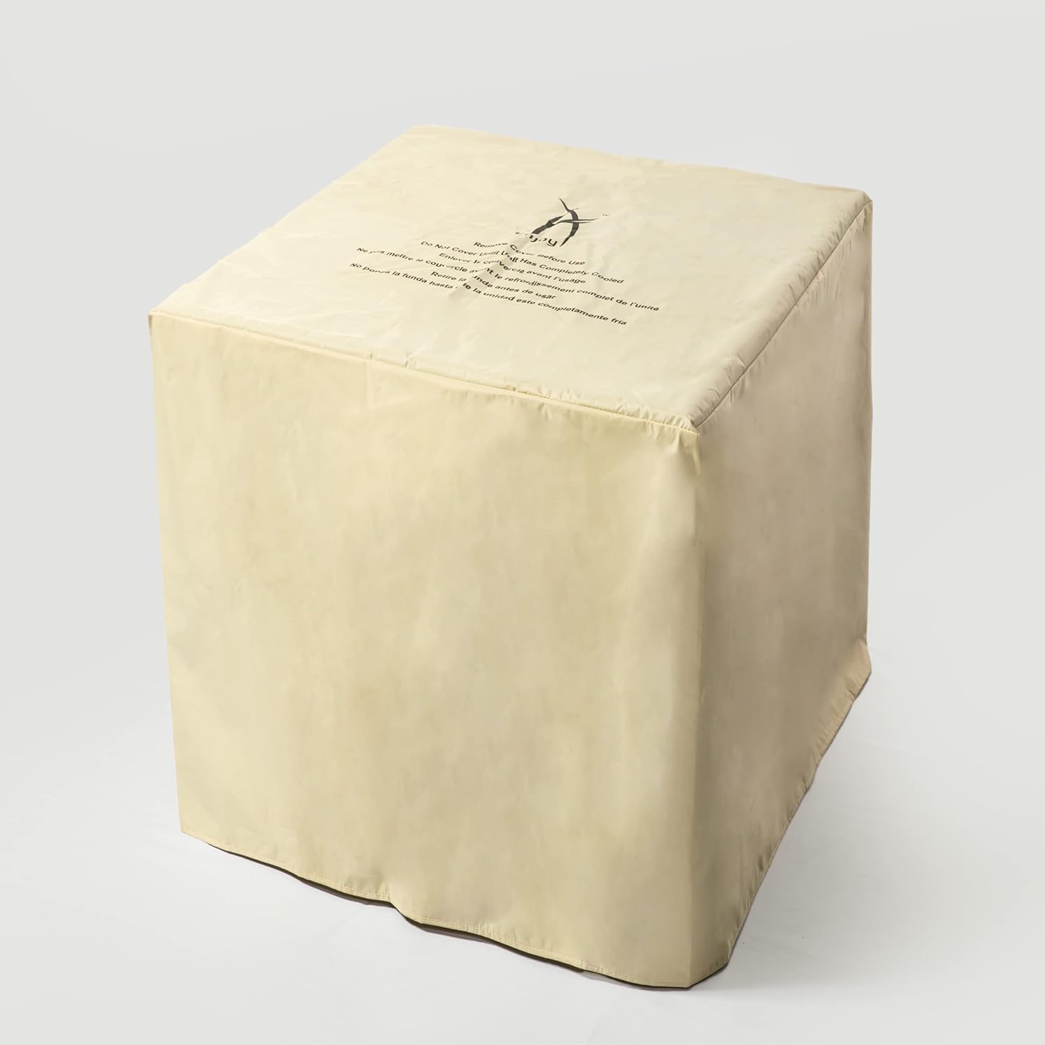 Designer Fire Pit Table with Ceramic Tile and Wicker Accent, 24-Inch Square Propane Heater in Espresso Provides 50,000 BTU for Cozy Outdoor Entertainment