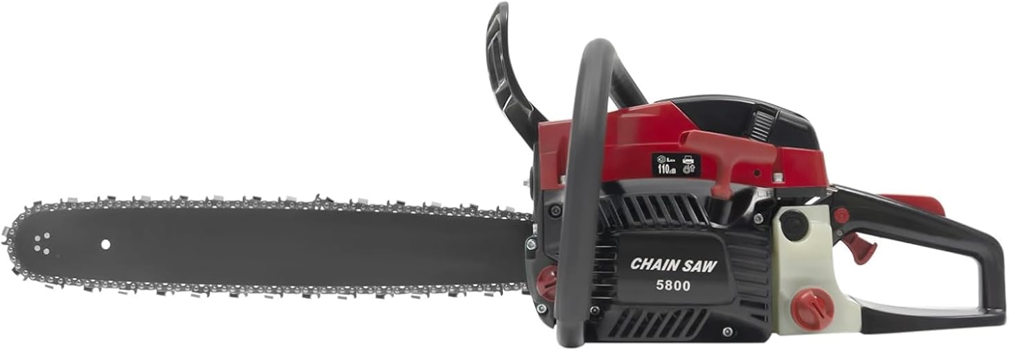 20 Inch 58cc 2-Cycle Air Cooled Gas Power Chain Saws For Trees, 20 Inch Handheld Gas Chainsaw For Wood Trees Cutting Garden Farm Ranch Home Use