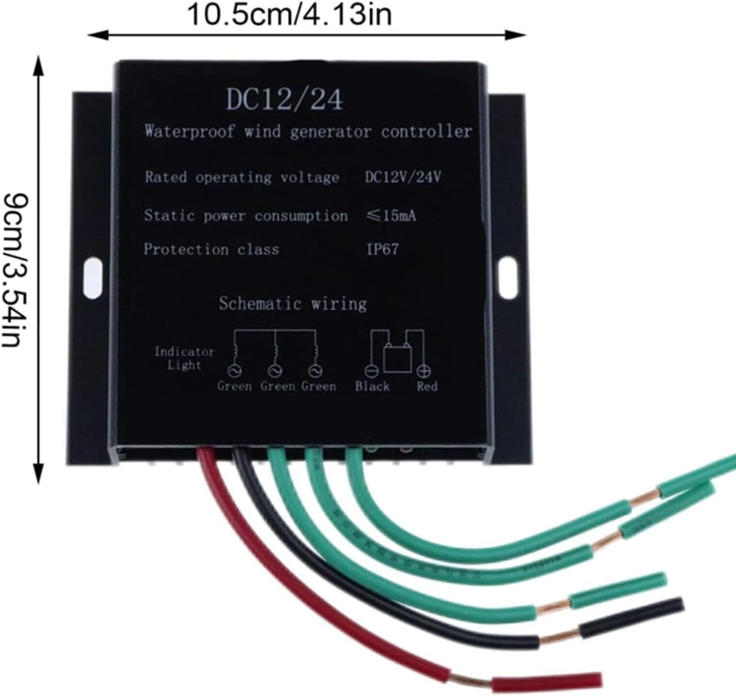 12v, 6000W Wind Turbine Charge Controller 12V 24V 48V, MPPT Charger Controller IP67 Waterproof DC MPPT Charge Controller for DC Wind Turbines(Black)