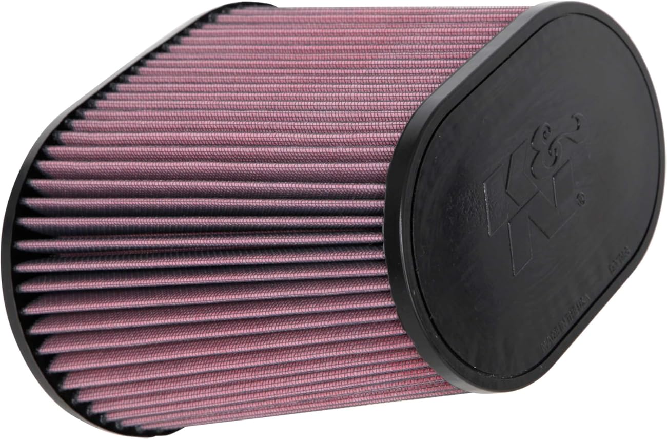 K&N High-Flow Original Lifetime Universal Clamp-On Air Filter: High Performance, Premium, Washable: Flange Diameter: 4 In, Filter Height: 7.5 In, Flange Length: 1.5 In, Shape: Oval Tapered, RE-1040
