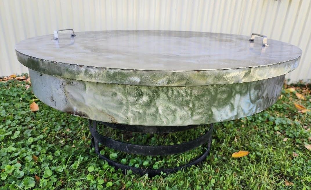 Flat Fire Pit Cover Lid Spark Screen 38